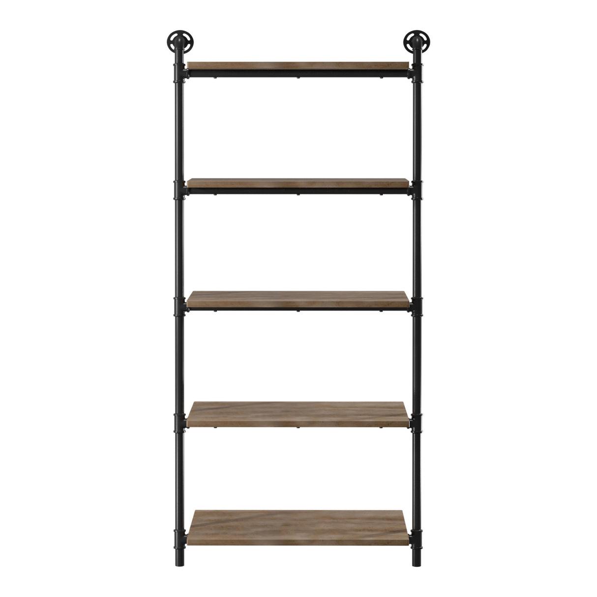 Binlatti Metal 5-Tier Ladder Display Shelf in Sand Black