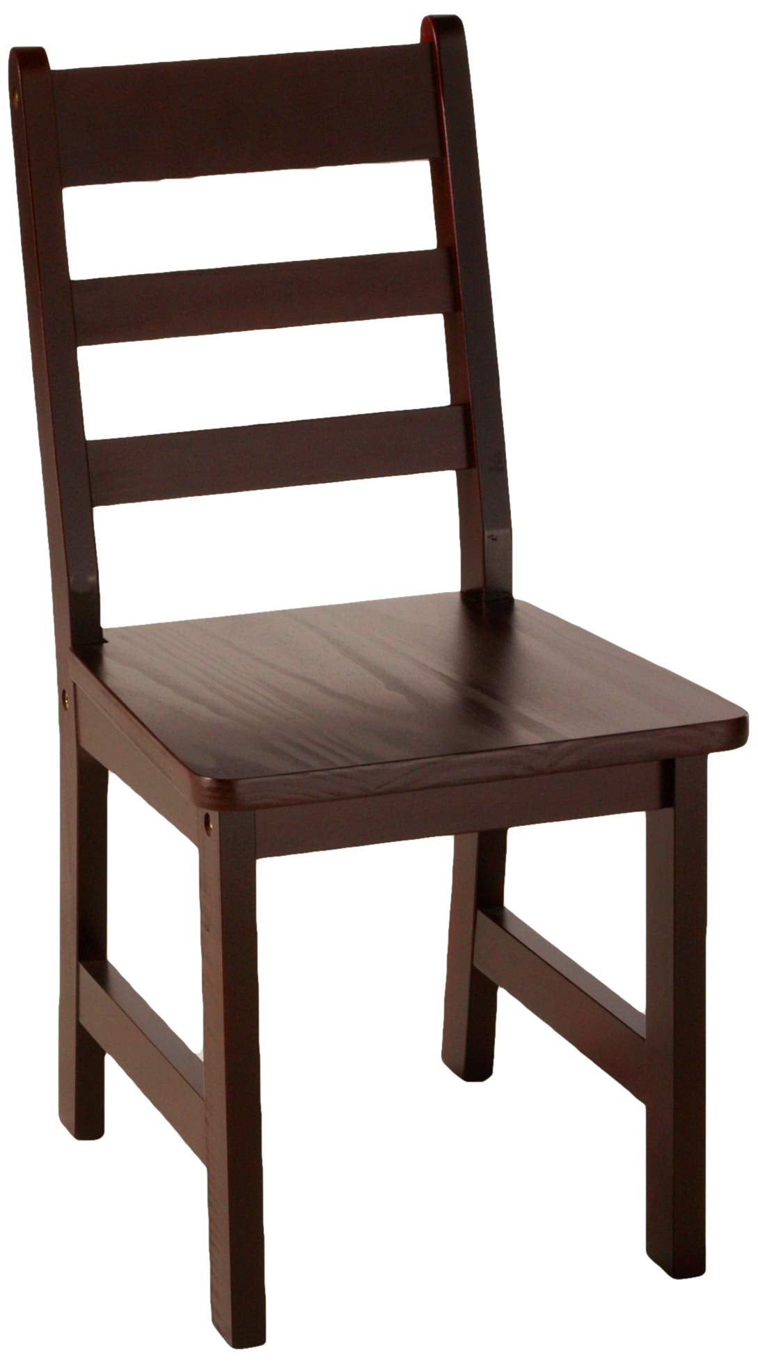 Child's Rectangular Table with Shelves and 2 Chairs, Espresso Finish