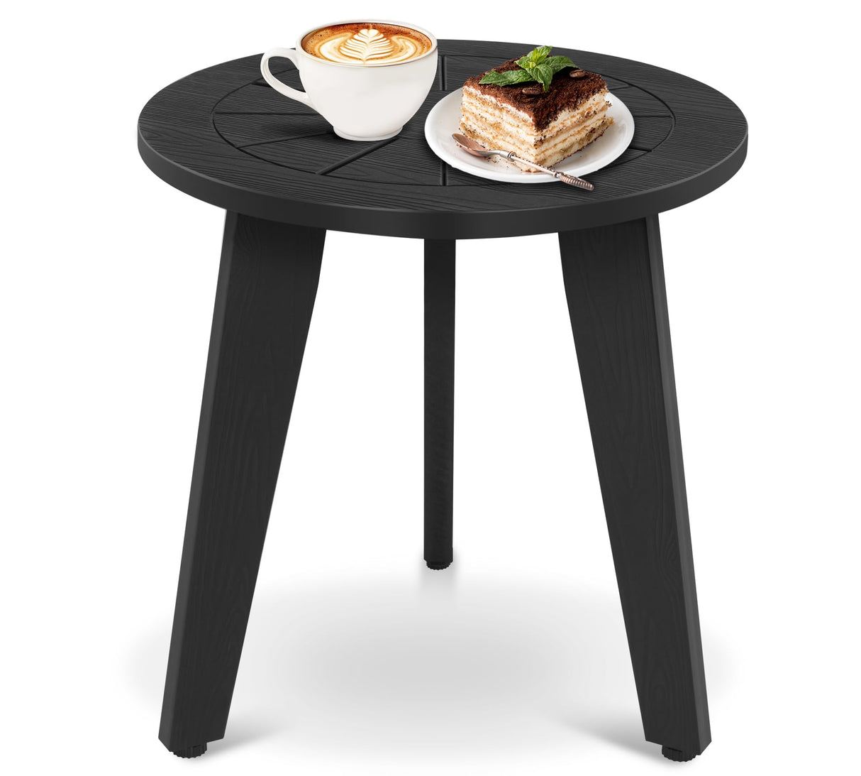 Outdoor Round Side Table, Waterproof Three-Legged Entryway Table