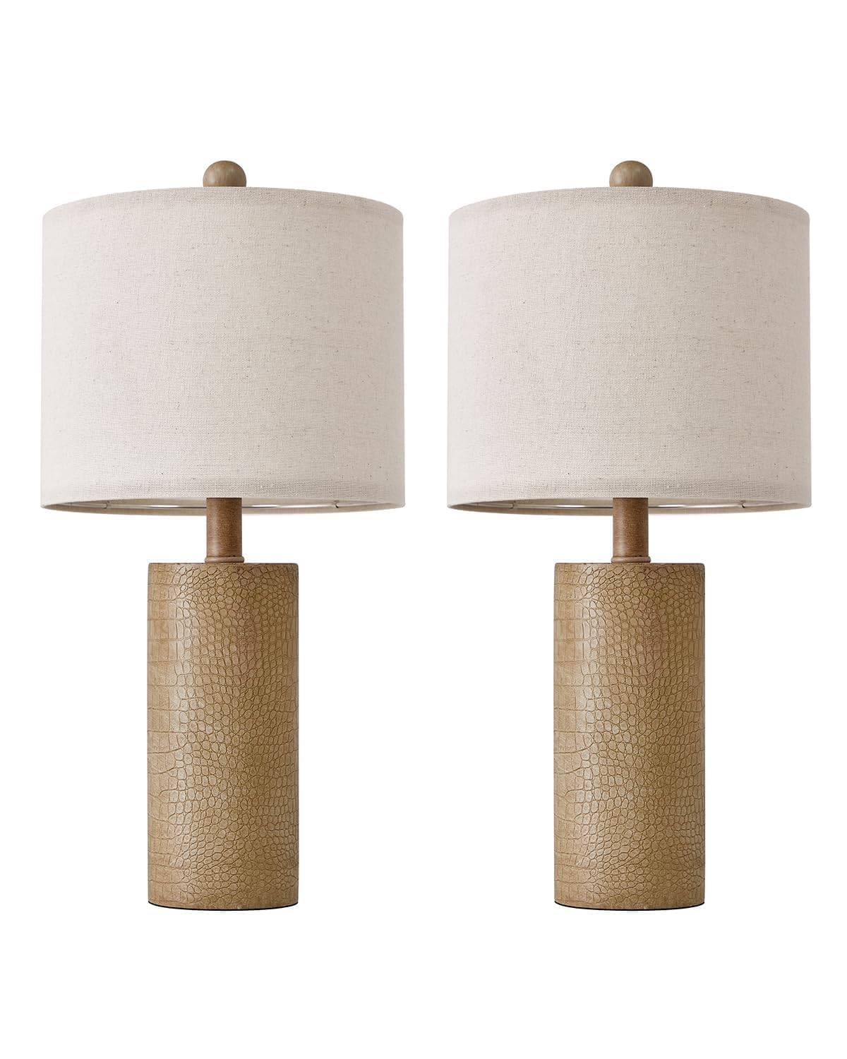 20.5" Farmhouse Lamp Single Resin Table Lamps for Living Room Bedroom Entryway