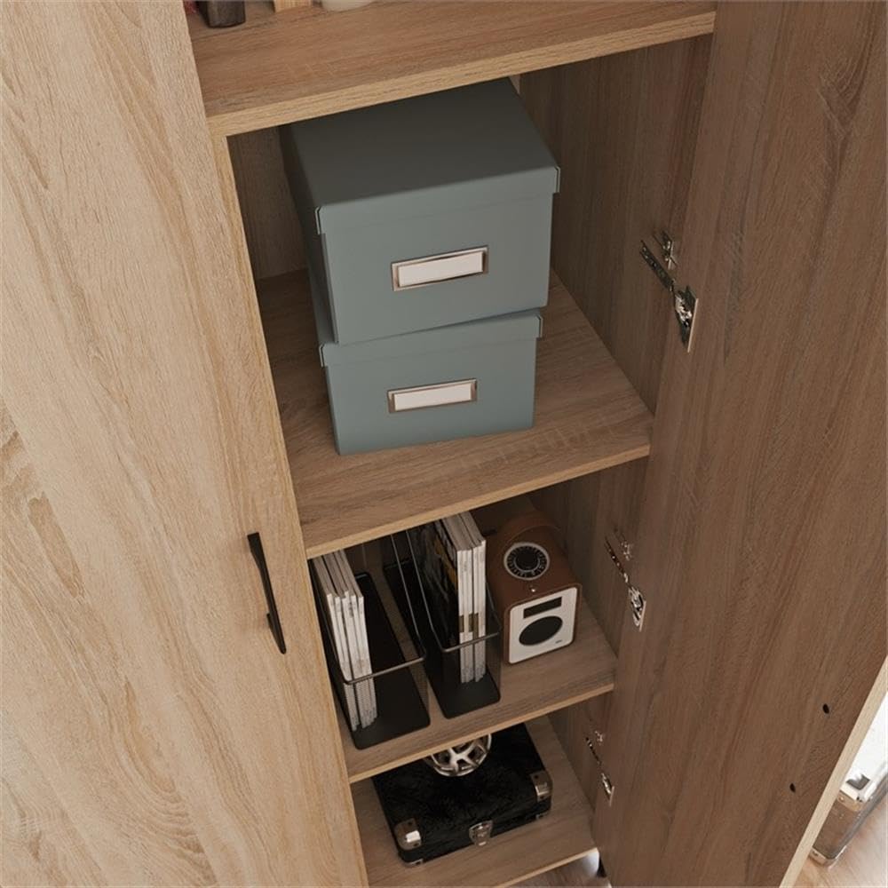 Avenue 2-Door Storage Cabinet, Charter Oak Finish