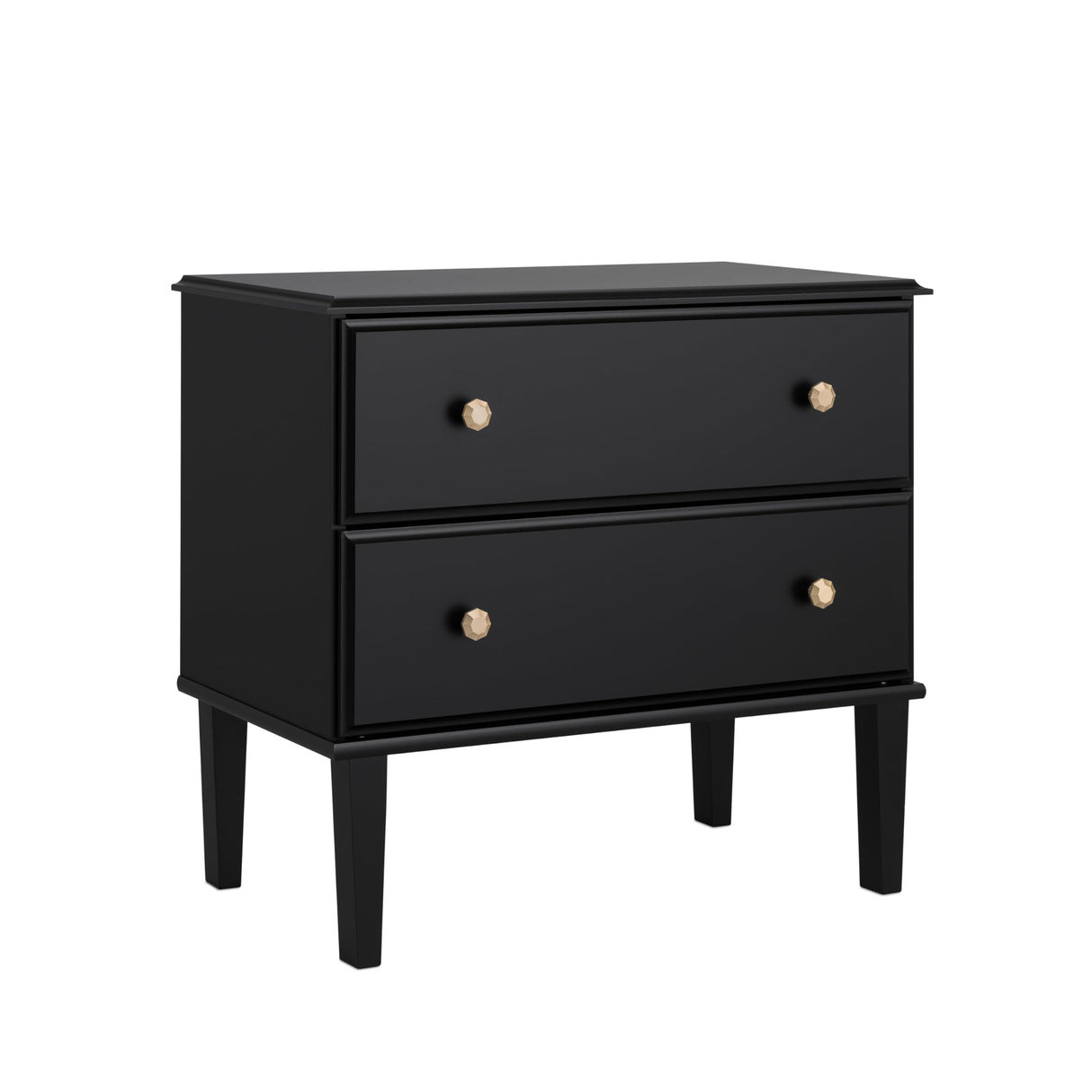 Nightstand Bedside Table, Black Nightstand