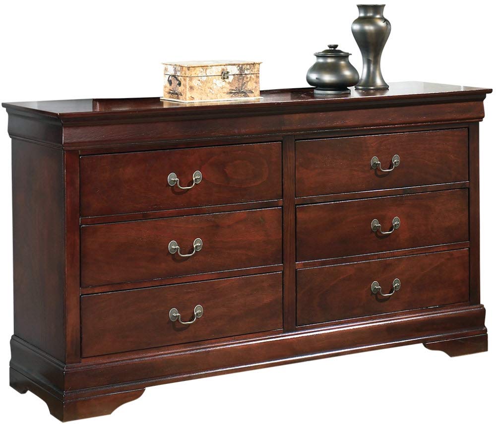 Alisdair Traditional 6 Drawer Dresser, Dark Brown