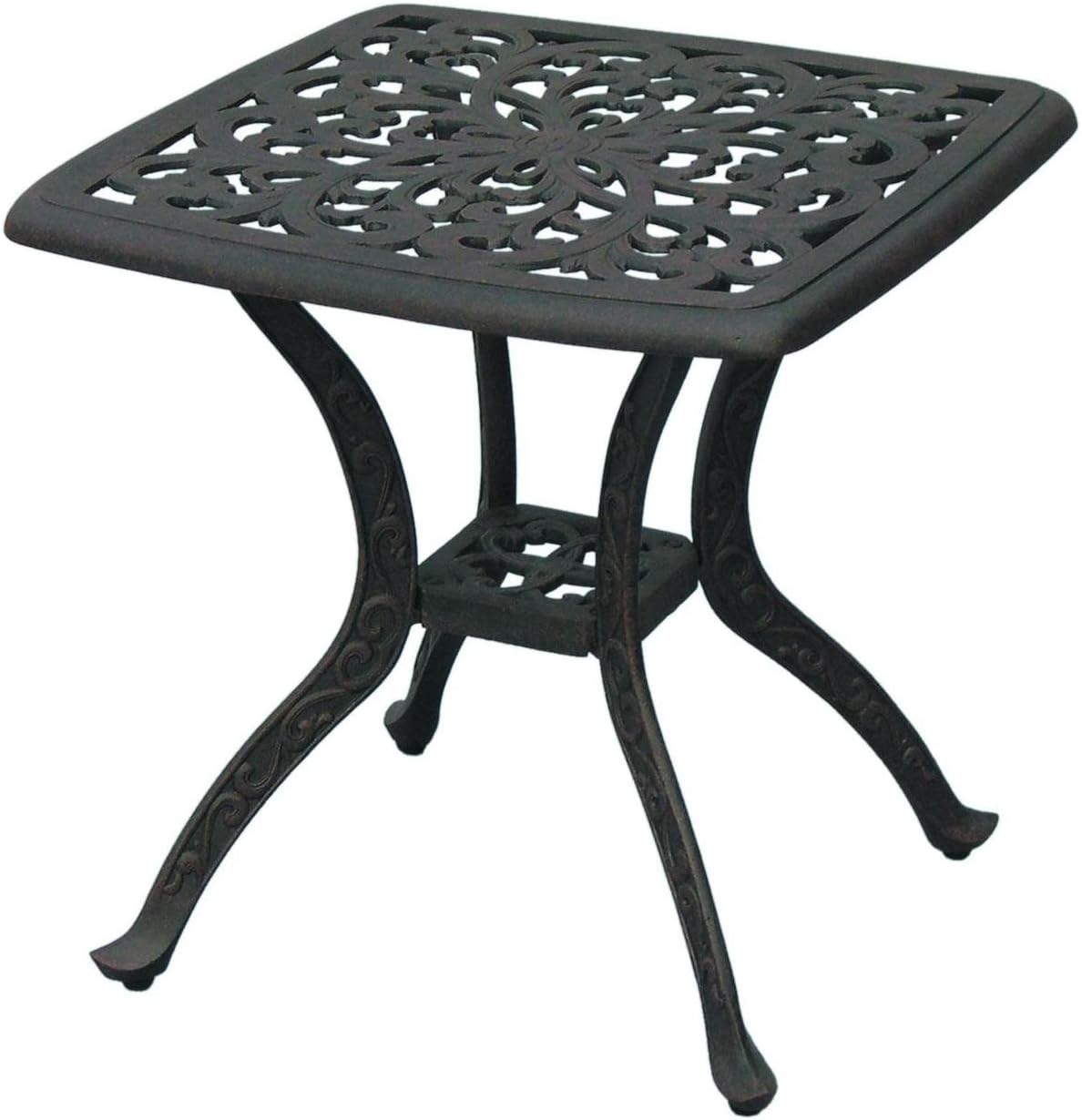 Series 80 Patio Round End Table in Antique Bronze