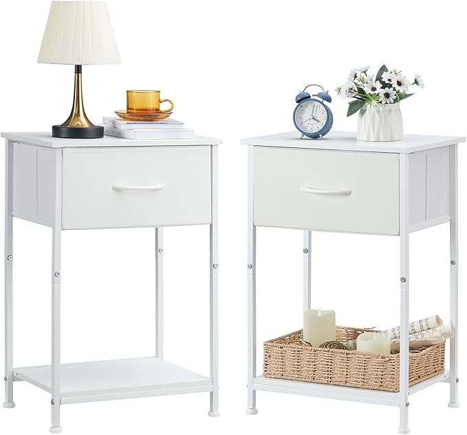 Nightstand Set of 2, Bedside Table End Table