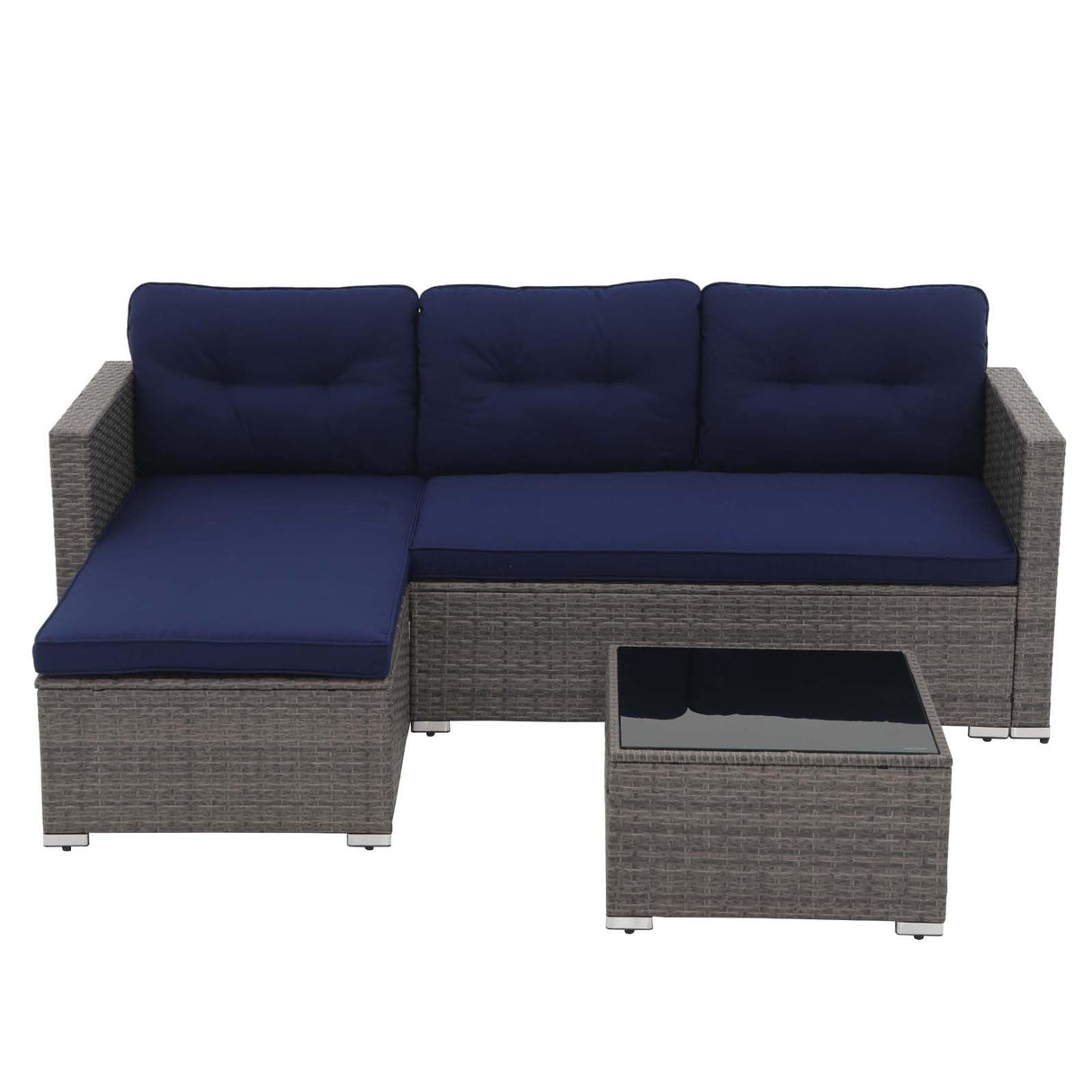 Outdoor Patio Furniture Set, Small Sectional Conversation Set