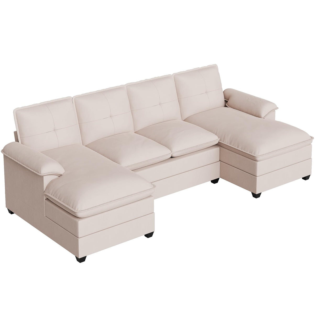 Sectional Sofa Couch, U-Shaped Modular Couch Sleeper