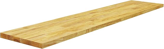 Floating Shelf Wall Mounted Solid Butcherblock Shelf 12" Depth x 60" Length x 1" Thick