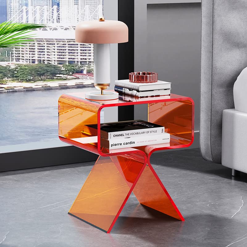 Nightstand Side Table Modern Design Clear
