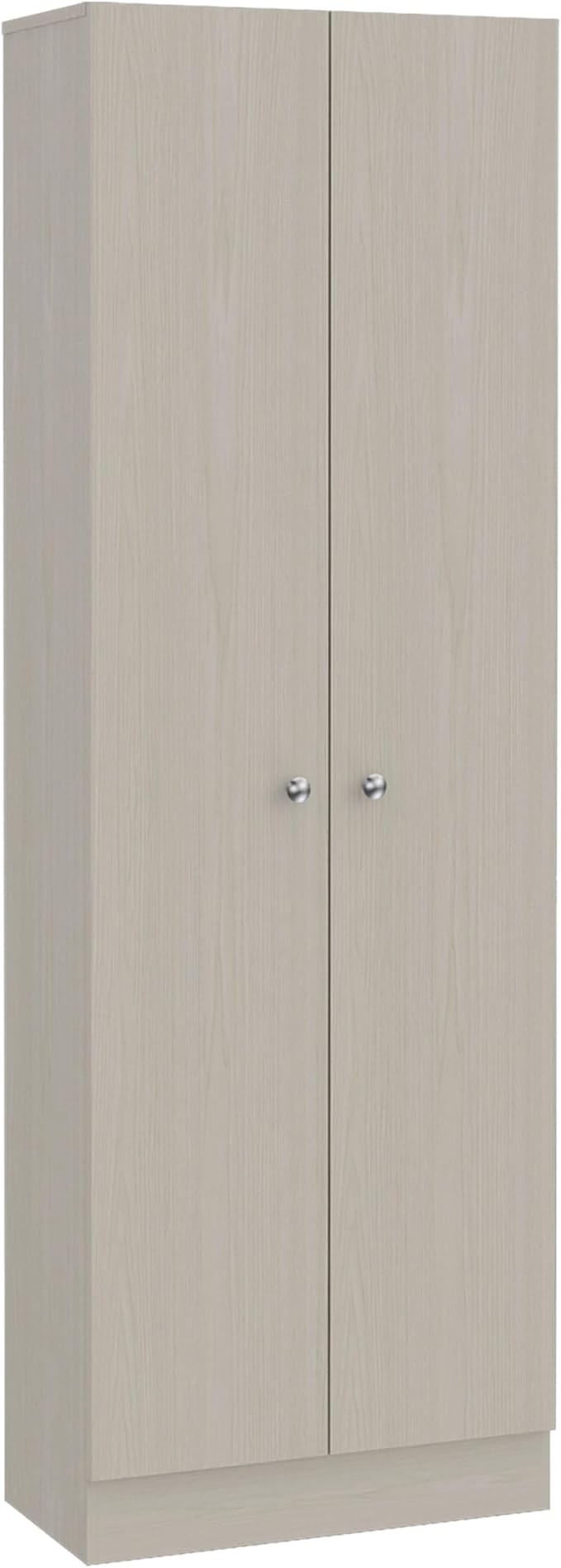 Pantry Cabinet, Five Shelves, Double Door Cabinet -White
