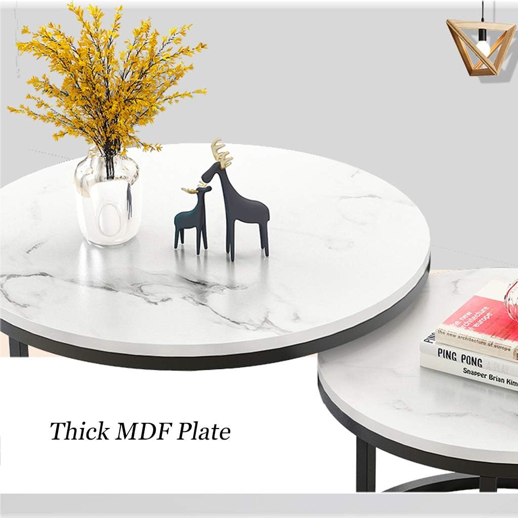 Simple Stackable Coffee Table,Living Room Round Nesting Tables