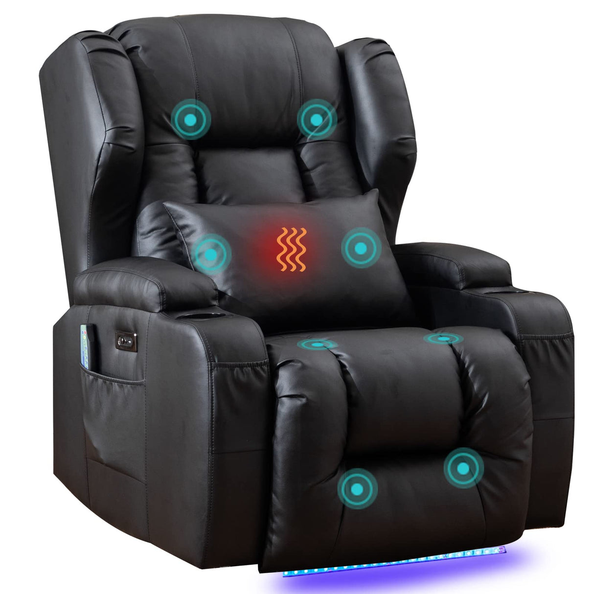 Electric Power Recliner Chair with Massage and Heat Recliner Chairs for Adults