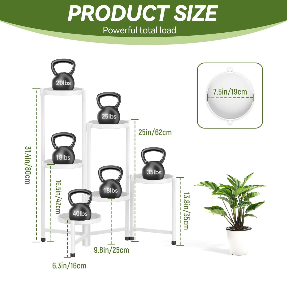 EverBloom 6-Tier Foldable Metal Plant Stand