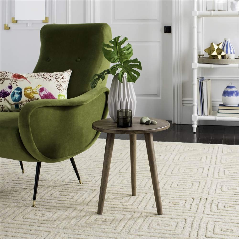 Home Orion Modern Chocolate Round Accent Table