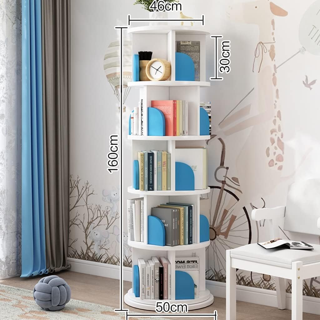 Bookcases 360°Rotating Bookshelf, Multi-Layer, Cultivate Interest in Reading, CD Storage