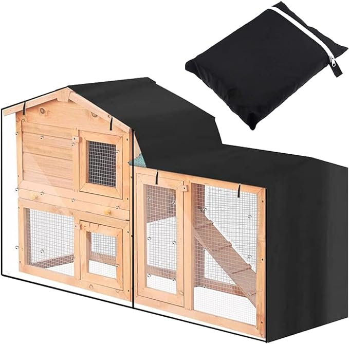 210D Oxford Waterproof Rabbit Guinea Pig Animal Hutch Elevated Cover