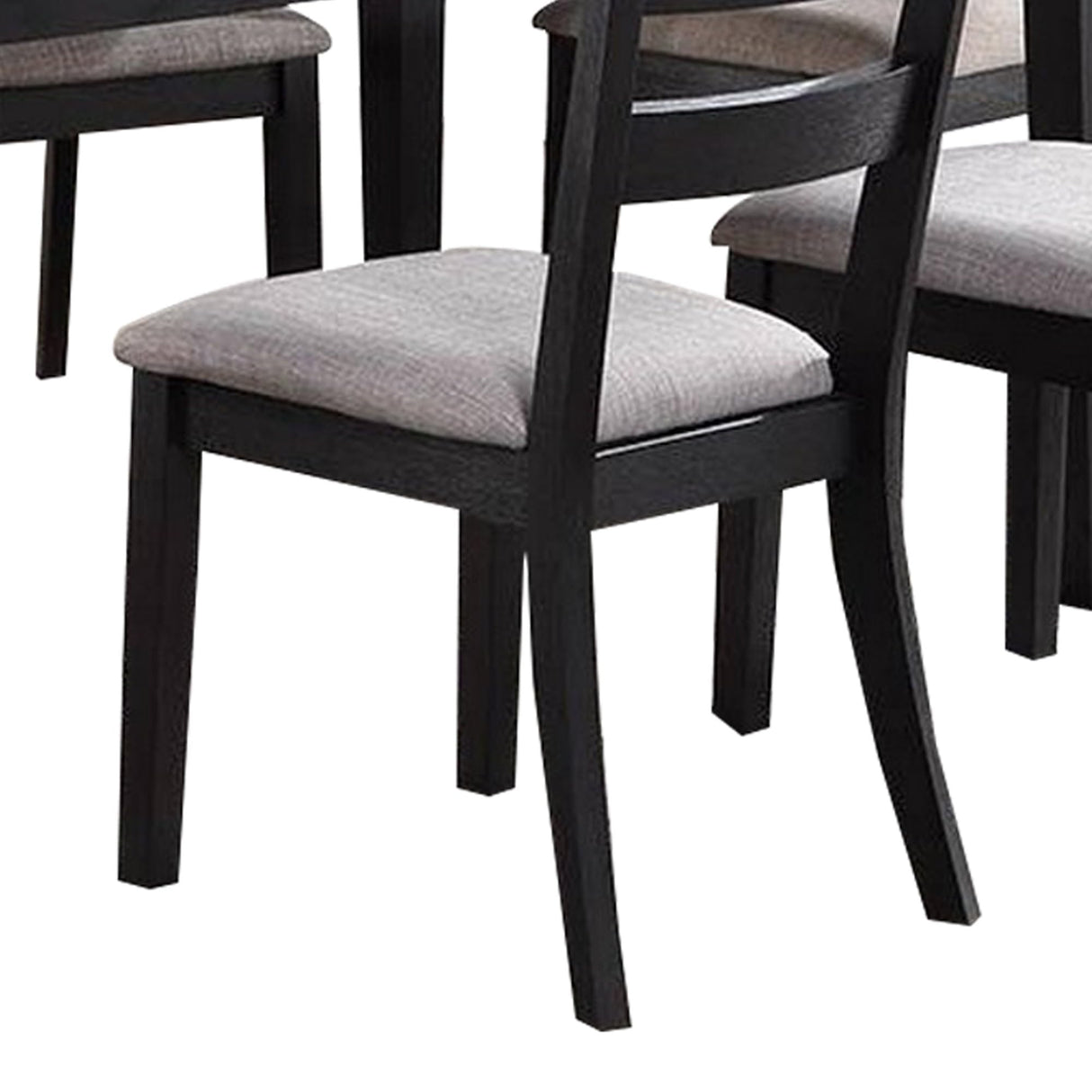 Piece Dining Set, Rectangular Table, 6 Padded Chairs, Finish, Espresso and Gray