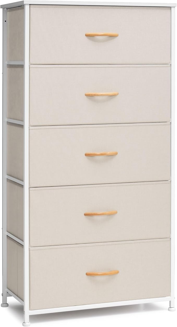Vertical Dresser Storage Tower - Sturdy Steel Frame