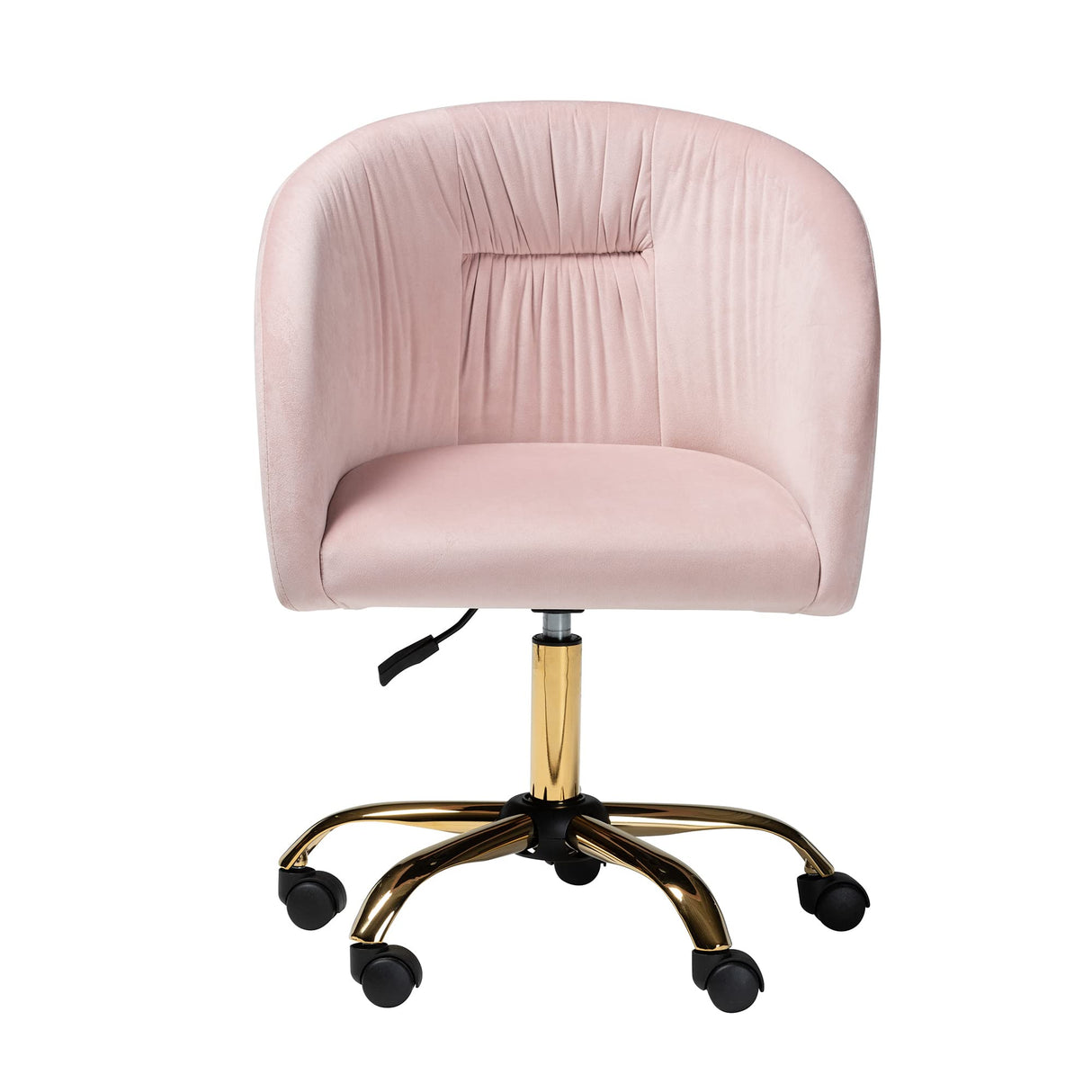 Office Chair, One Size, Blush Pink/Gold