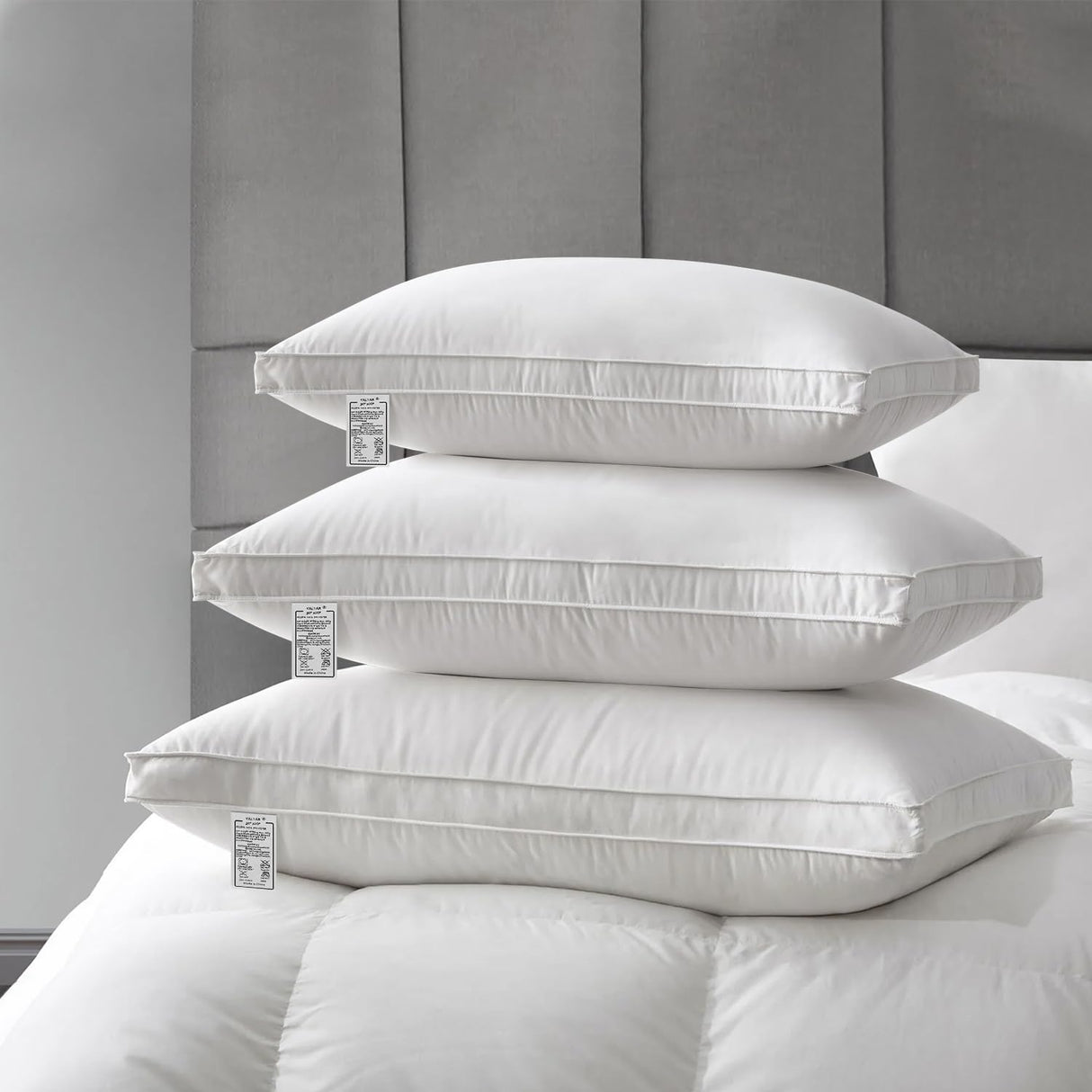 King Size Pillows Set of 2, Hotel Pillow Soft Fluffy Down Alternative King Pillow 2 Pack