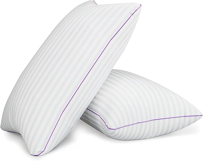 Pillows Queen Size Set of 2,Breathable Hotel Collection Bed Pillows for Sleeping Medium