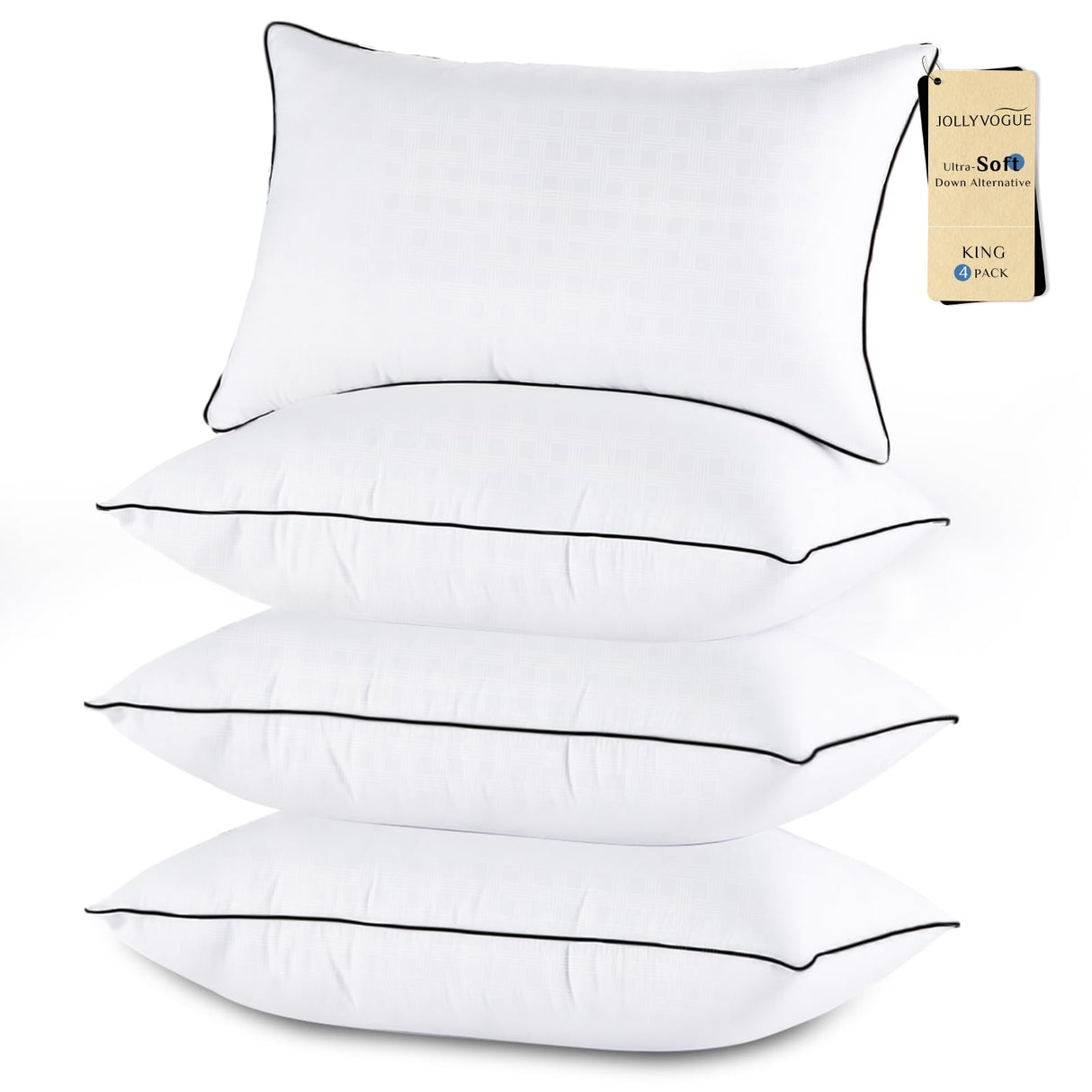 Pillows King Size Set of 4, Cooling and Supportive Bed Pillows