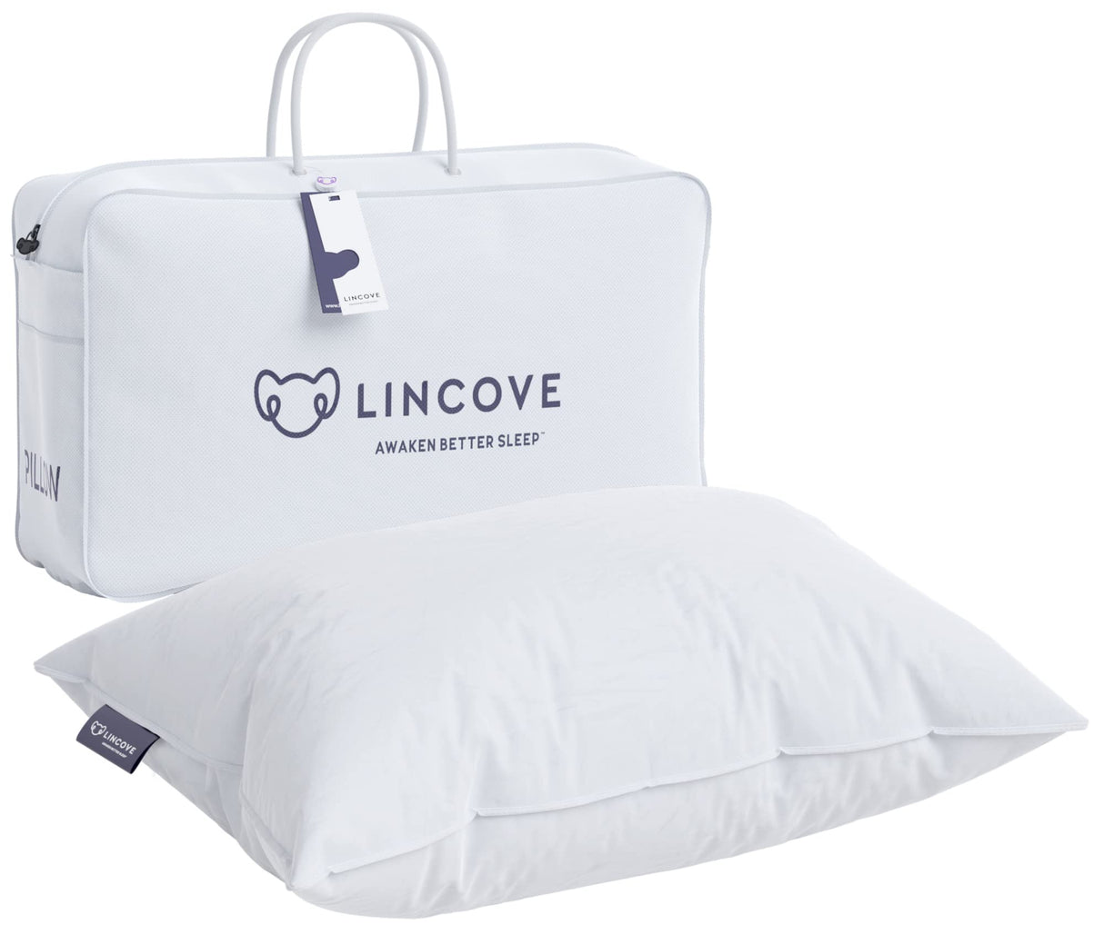 Sleeping Pillow, Filled with Premium Down, 600 Fill Power