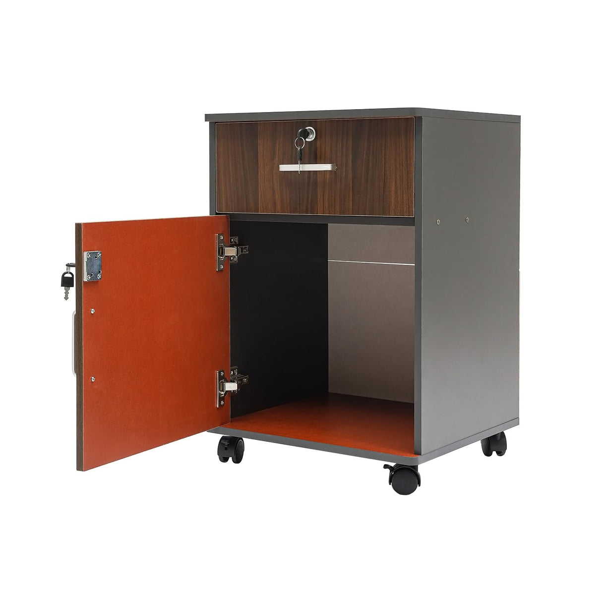 Mobile File Cabinet Rolling Printer Stand Vertical Filing Cabinet Organizer