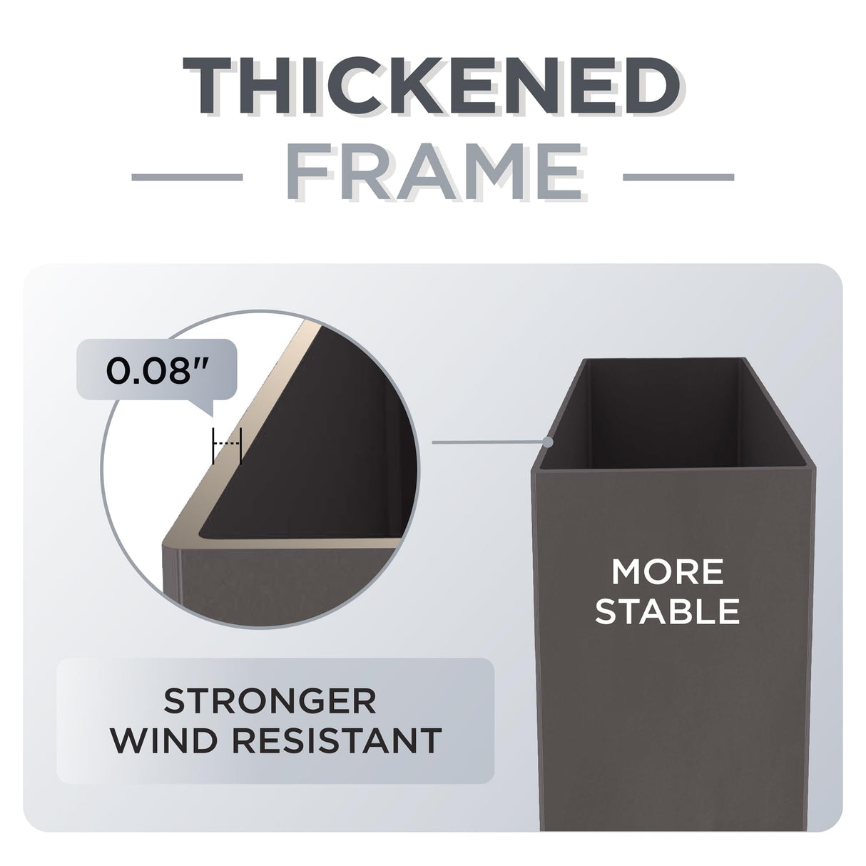 10' X 13' Patio Umbrella Outdoor Large Rectangle Cantilever Umbrellas Double Top Heavy