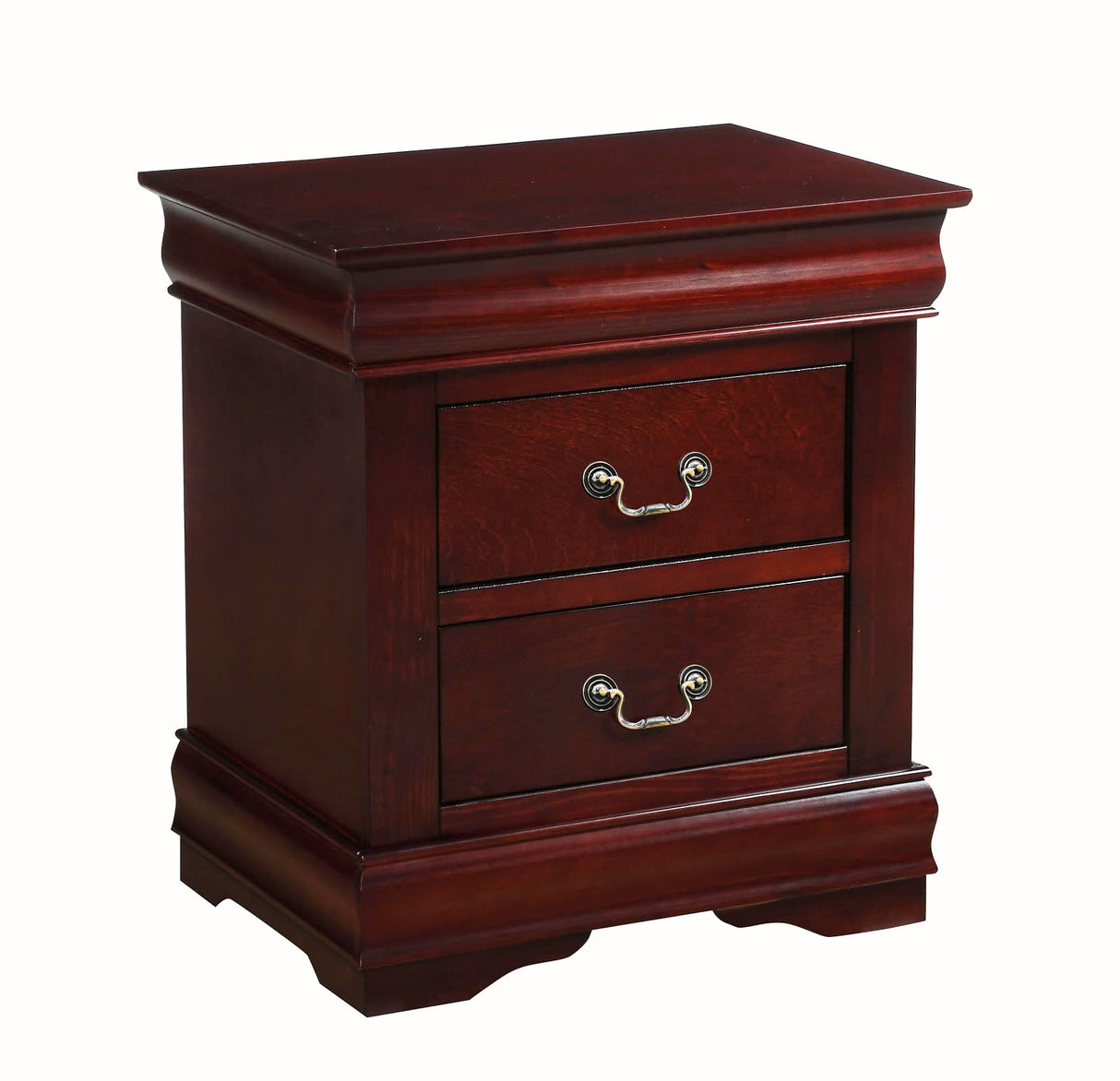 Nightstand with 2 Drawers Traditional Rectangular Side Table