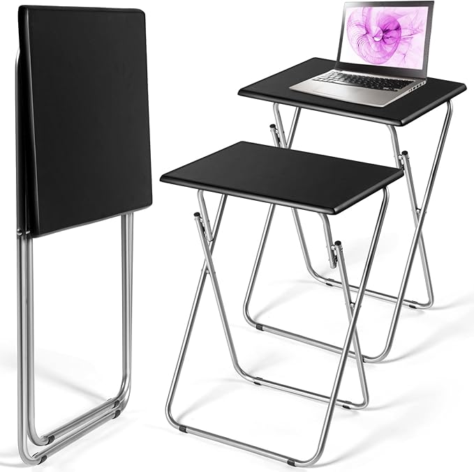 WhiteFlex Duo – 2 Pack Folding TV Snack & Laptop Tables