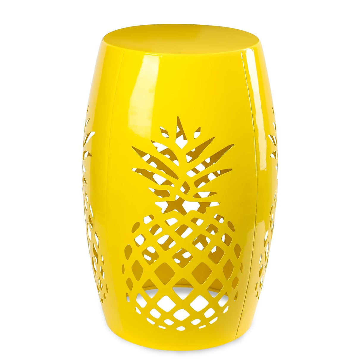 Outdoor Lace Cut Iron Side Table,Patio Garden Stool Coffee End Table Nightstand