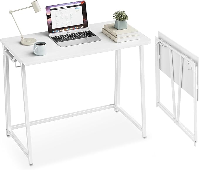 Folding Desk Small Foldable Desk for Small Space, 31.5 Inches Writing Computer Desk in