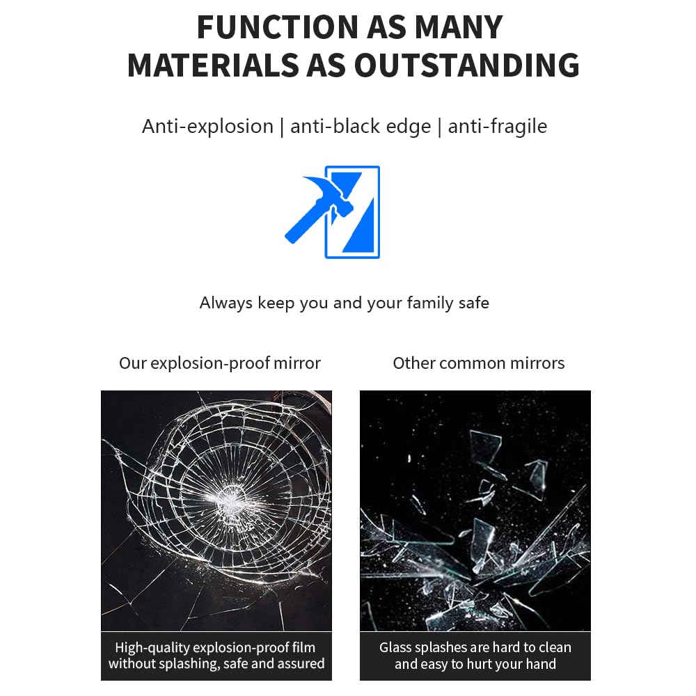 18x24 LED Smart Bathroom Mirror - Anti-Fog, Dimmable, Front & Backlit