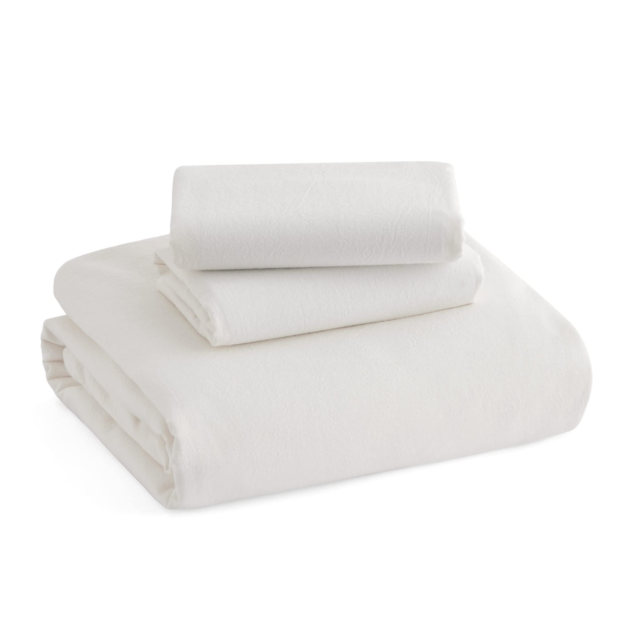 Bedsure 100% Washed Cotton Duvet Cover King Size - Minimalist Natural White Cotton Duvet Cover for All Seasons - 3 Pieces Plain Simple Duvet Cover Set with 2 Pillow Shams (White, King, 104"x90")