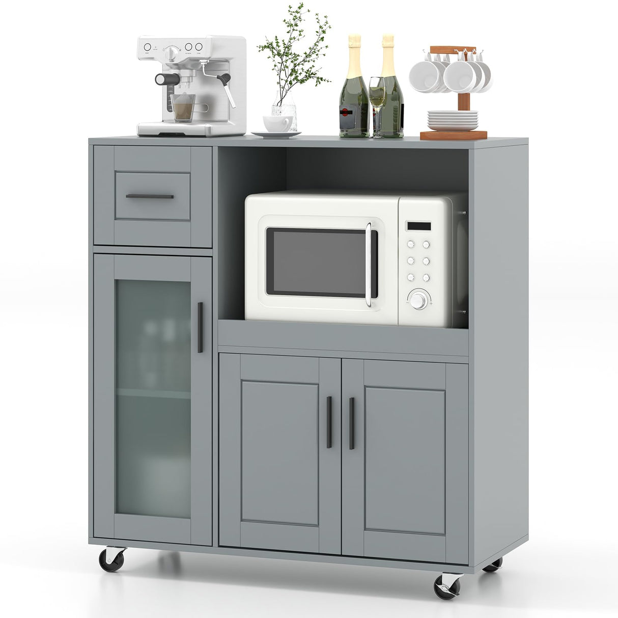 Rolling Kitchen Island Cart on Wheels, Mobile Kitchen Cart