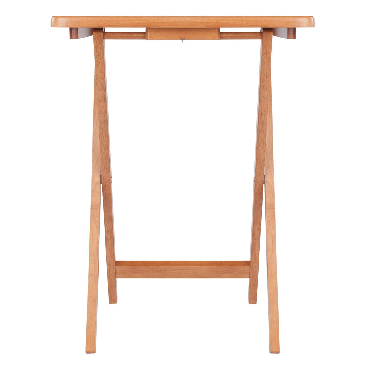 Wood Dylan 5-Piece Snack Table Set - Stylish Folding Tables, Durable X-Frame Base