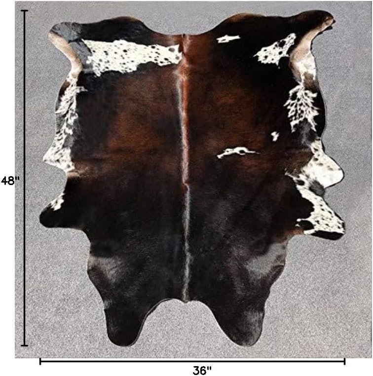 Small Tricolor Brazilian Calf Skin Calf Hide Exotic Cowhide Rug Tri Cow Hide Leather Cow