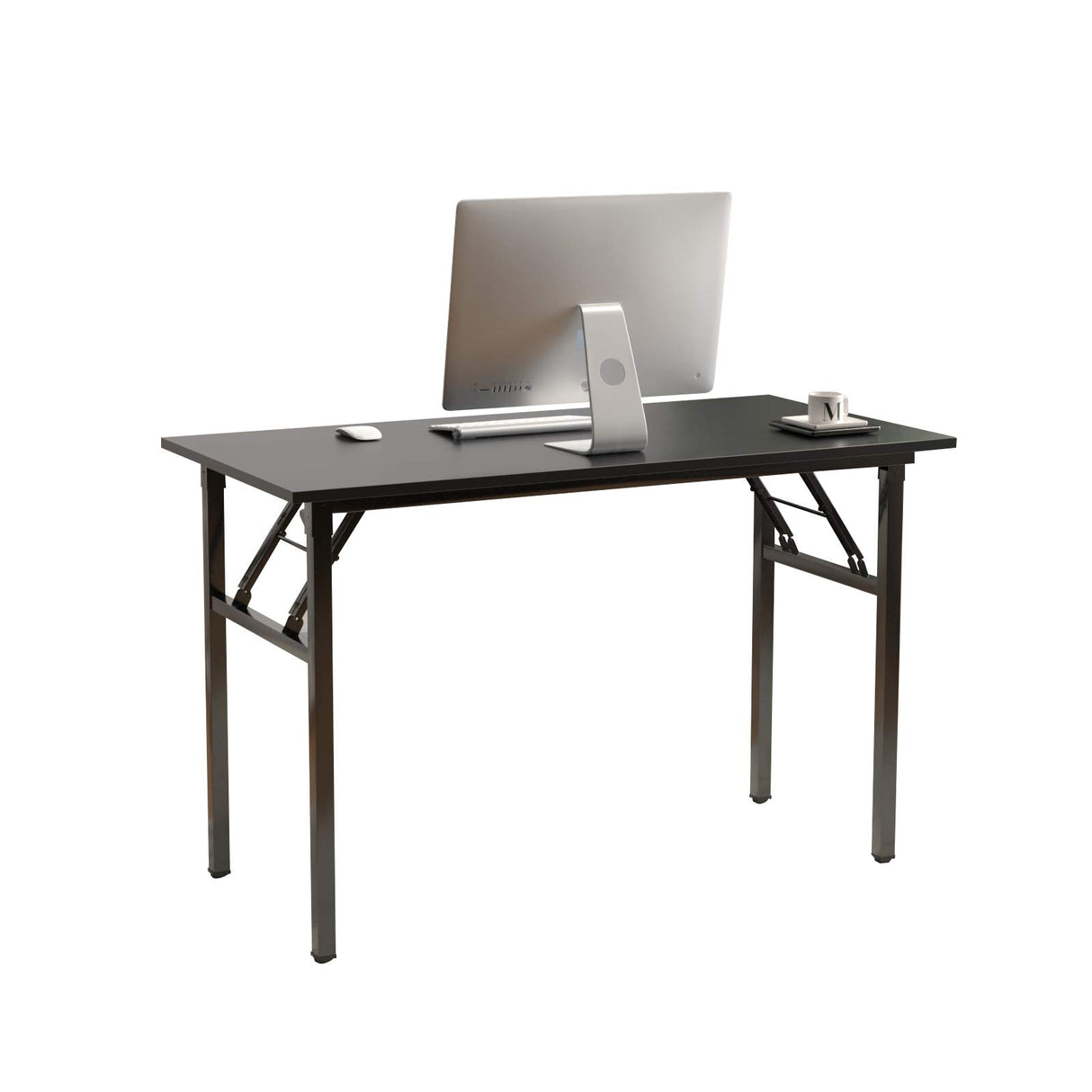 Folding Computer Desk Table 47inch Writing Desk No Need Installation Home Office