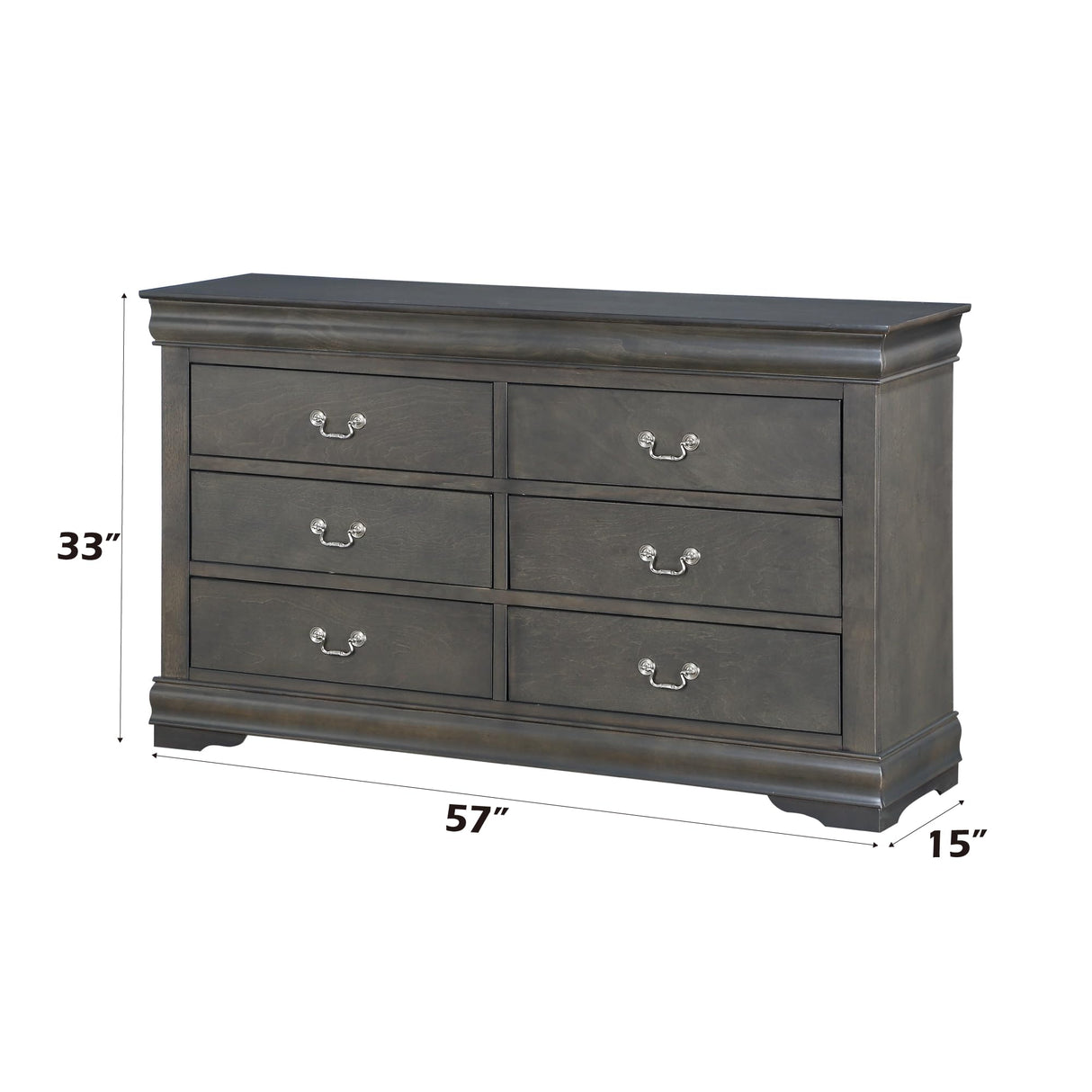Louis Philippe Dresser in Dark Gray