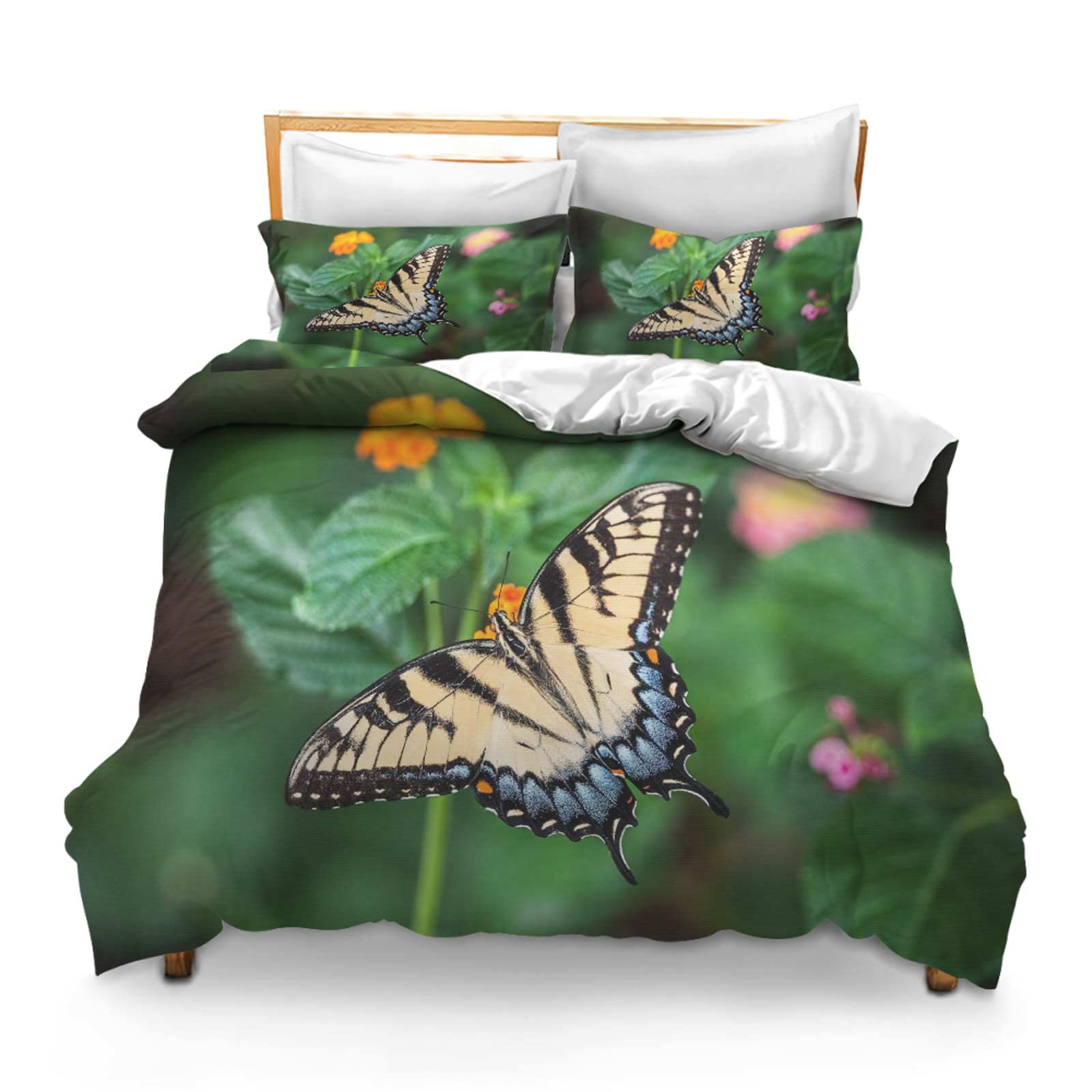 Comforter Set Girls Comforter Sets Bedding Set 3pc King Size Butterfly Wings Flowers