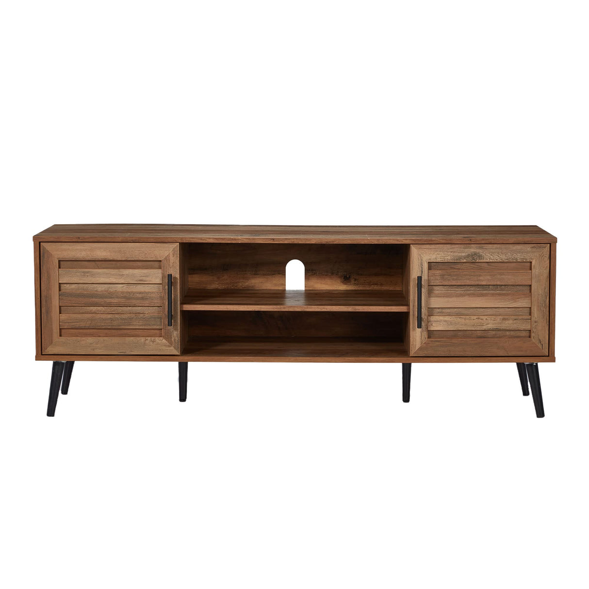 Mid Century Modern Wooden TV Stand Entertainment Center Console