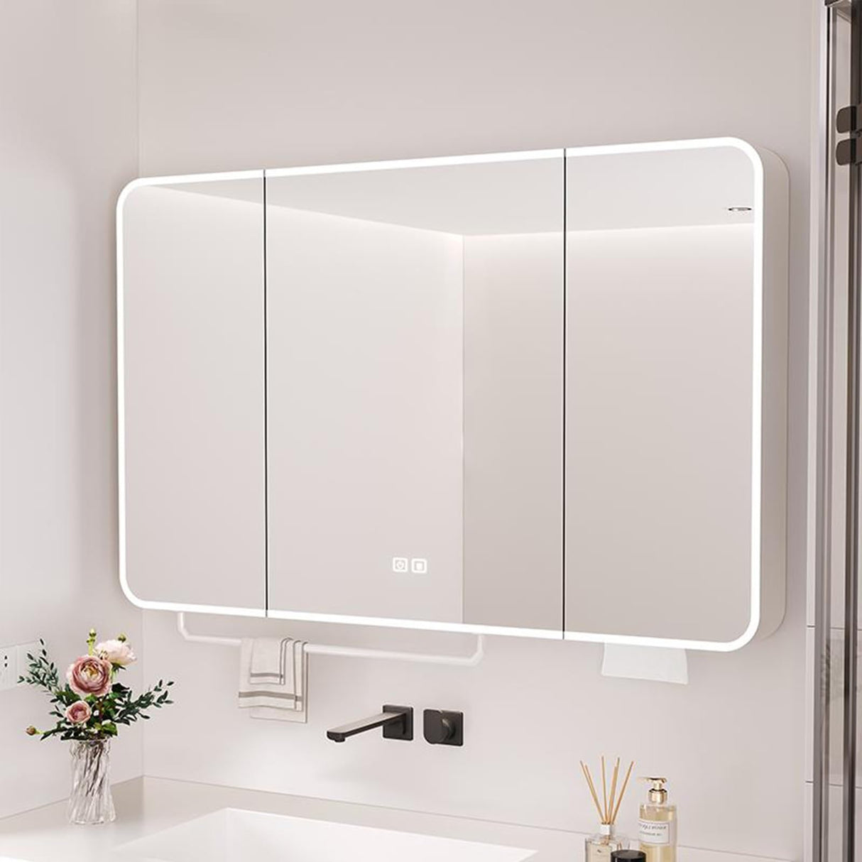 Defogger,lighted Medicine Cabinet With Mirror