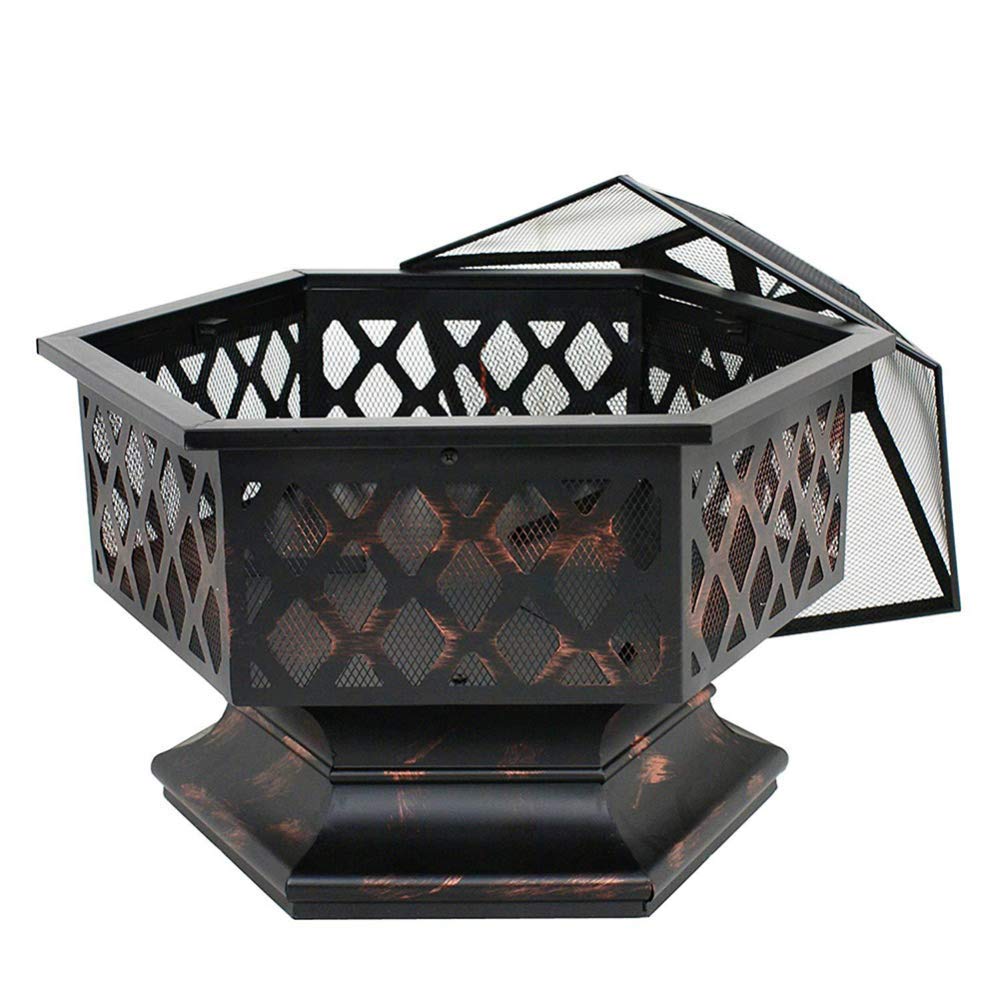 Design Portable Metal Fireplace Stove with Mesh Cover for Fireplace Wood Stove
