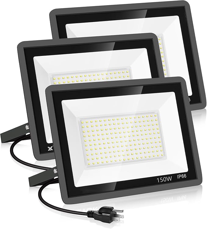 500W LED Flood Light Outdoor,2750W Equivalent Super Bright FloodLight with Plug