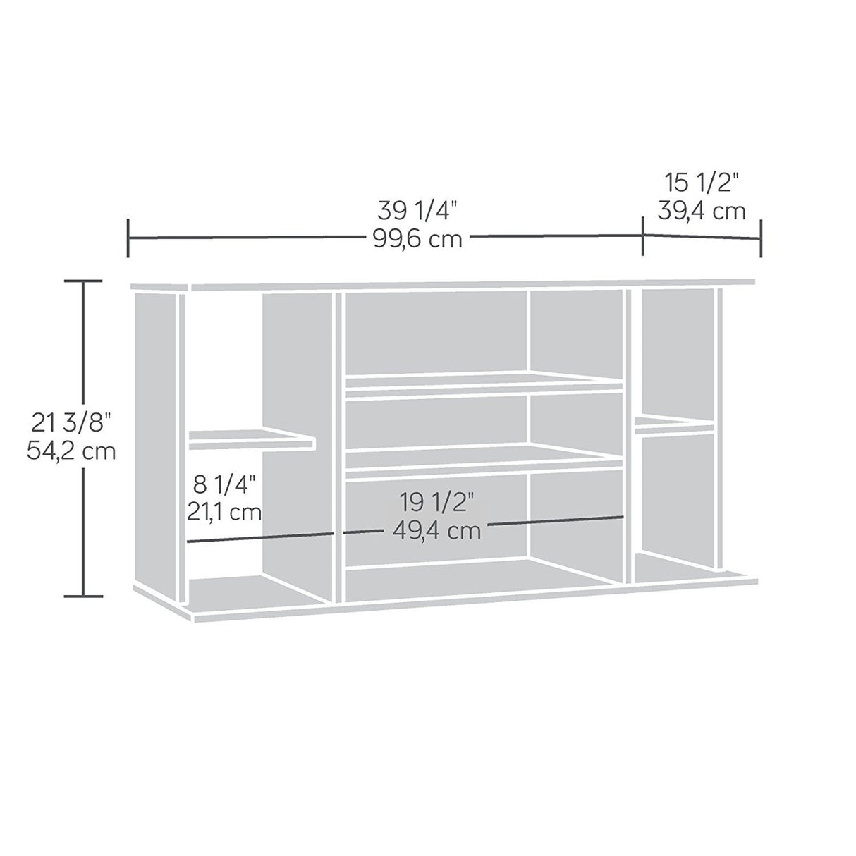 Sauder Beginnings TV Stand, For TV's up to 42", Highland Oak finish