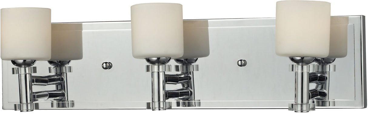 84072/3 Three Light Vanity, 5 by 18-Inch, Chrome