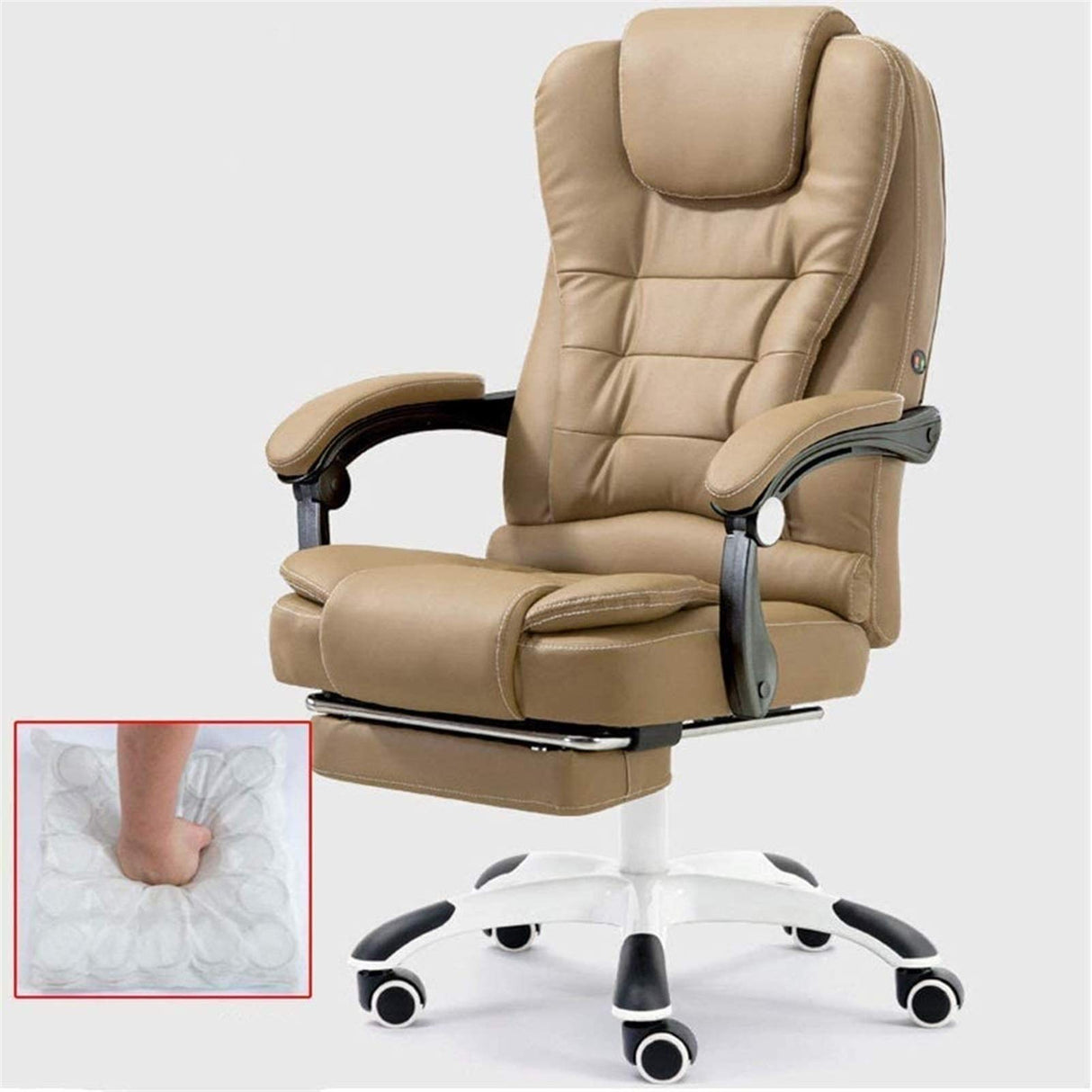 Leather Office Chair Soft Ergonomic Computer Desk Chair Manager Chairs for Office Room