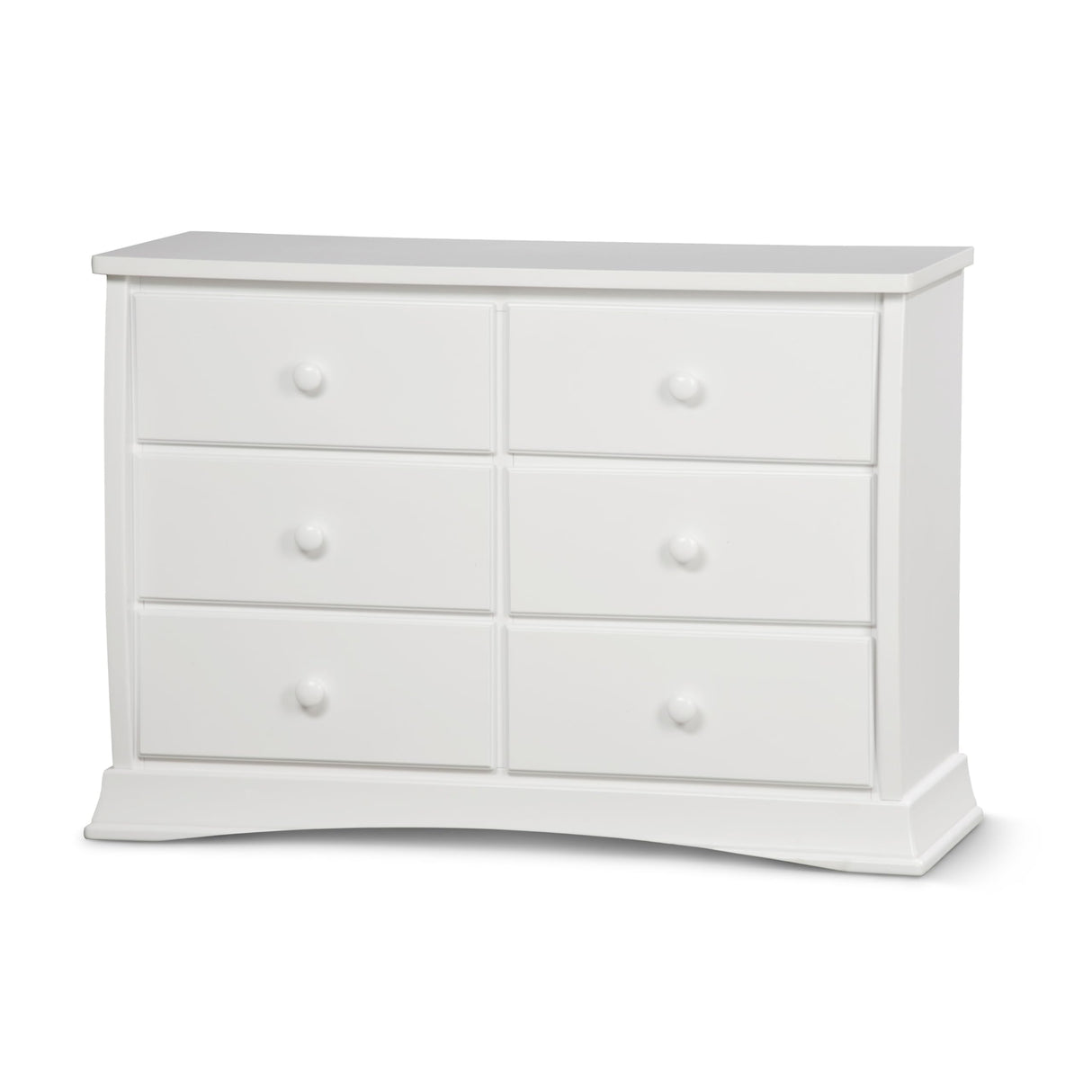 Bentley 6 Drawer Dresser with Interlocking Drawers - Greenguard Gold Certified, White