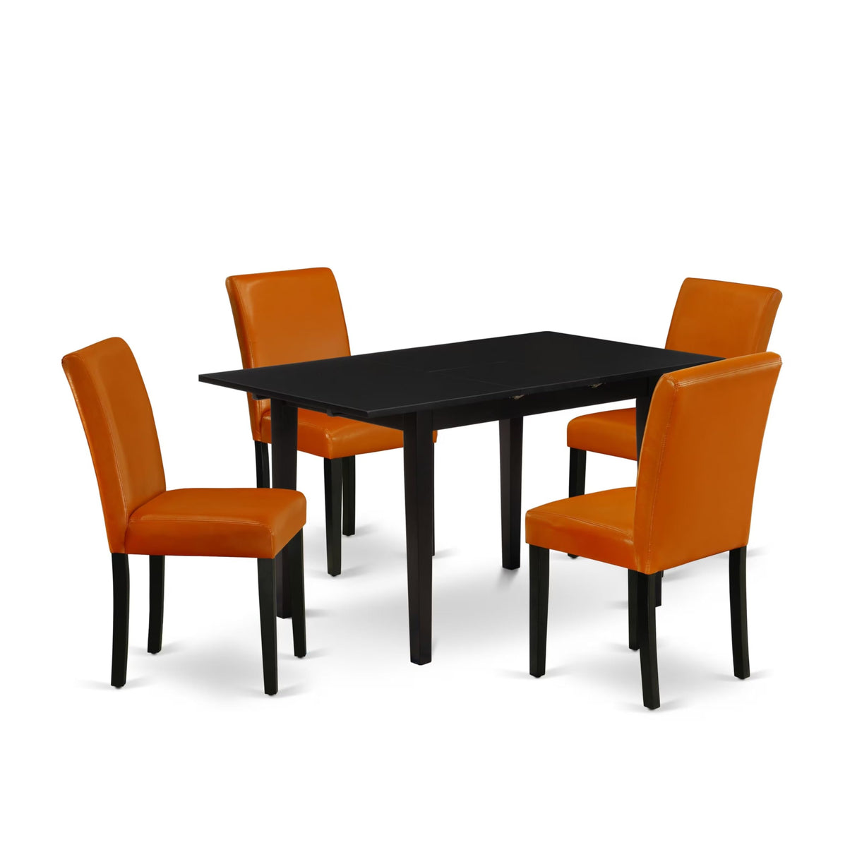 NOAB5-BLK-61 5 Piece Dining Table Set Includes a Rectangle Dining Room Table
